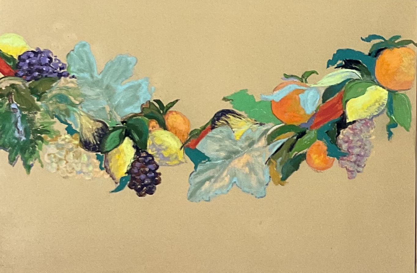 Image of - Cornucopia Series 4 Fall: grapes, figs, lemons, oranges